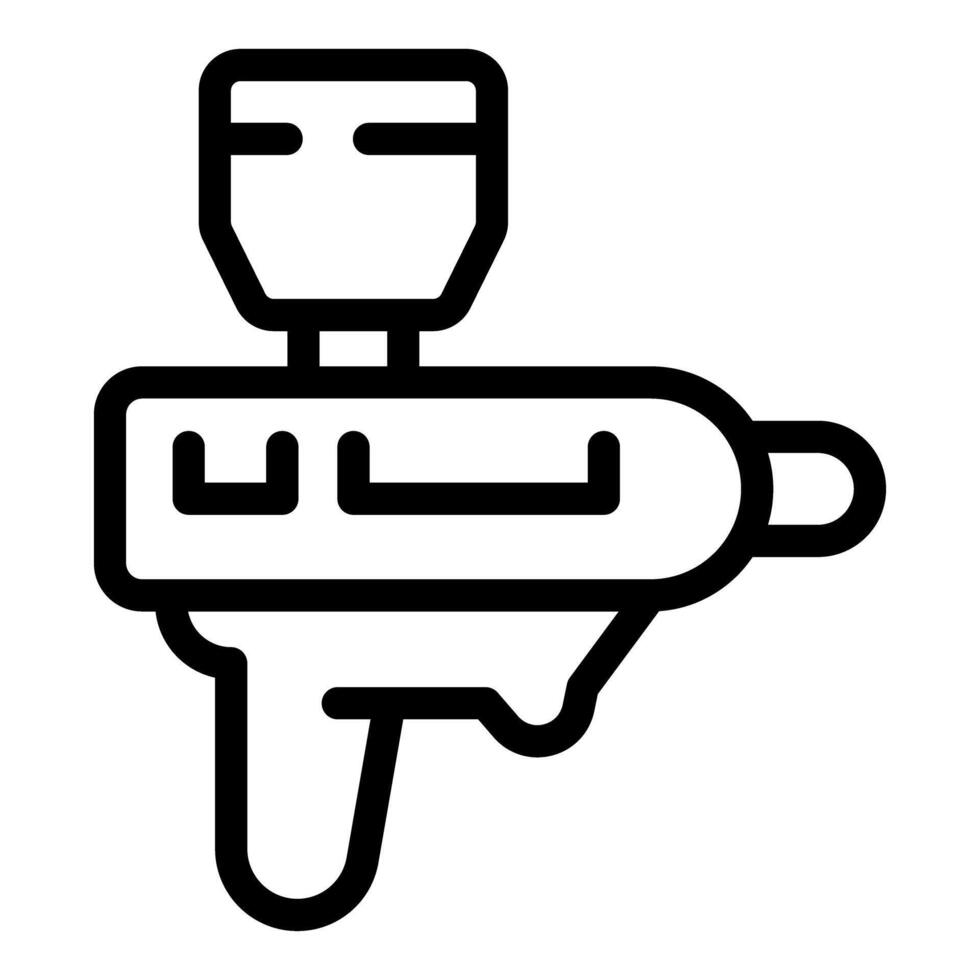 Paintball gun icon showing shooting sport using dye marker vector
