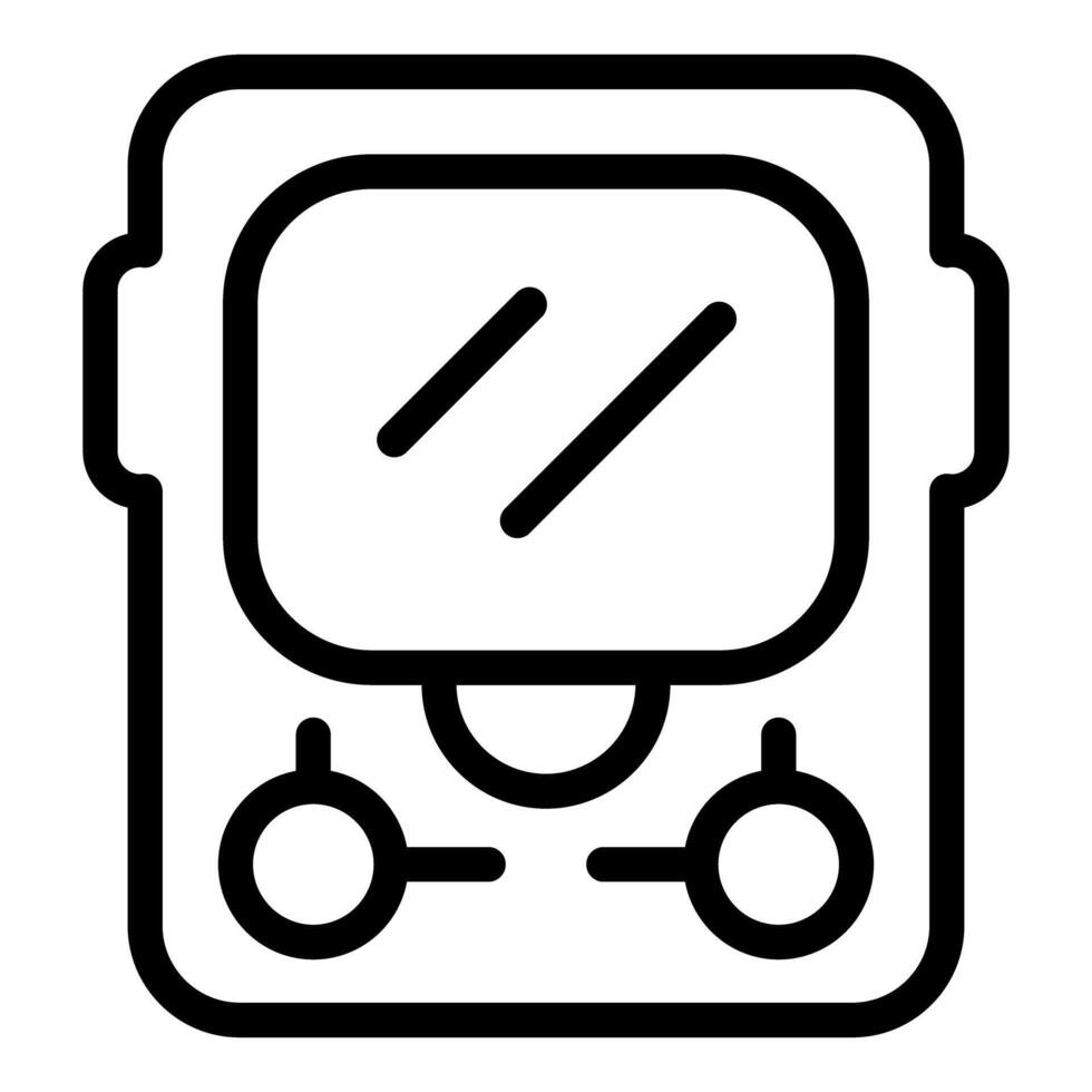 Line art icon of vr goggle for gaming or metaverse vector