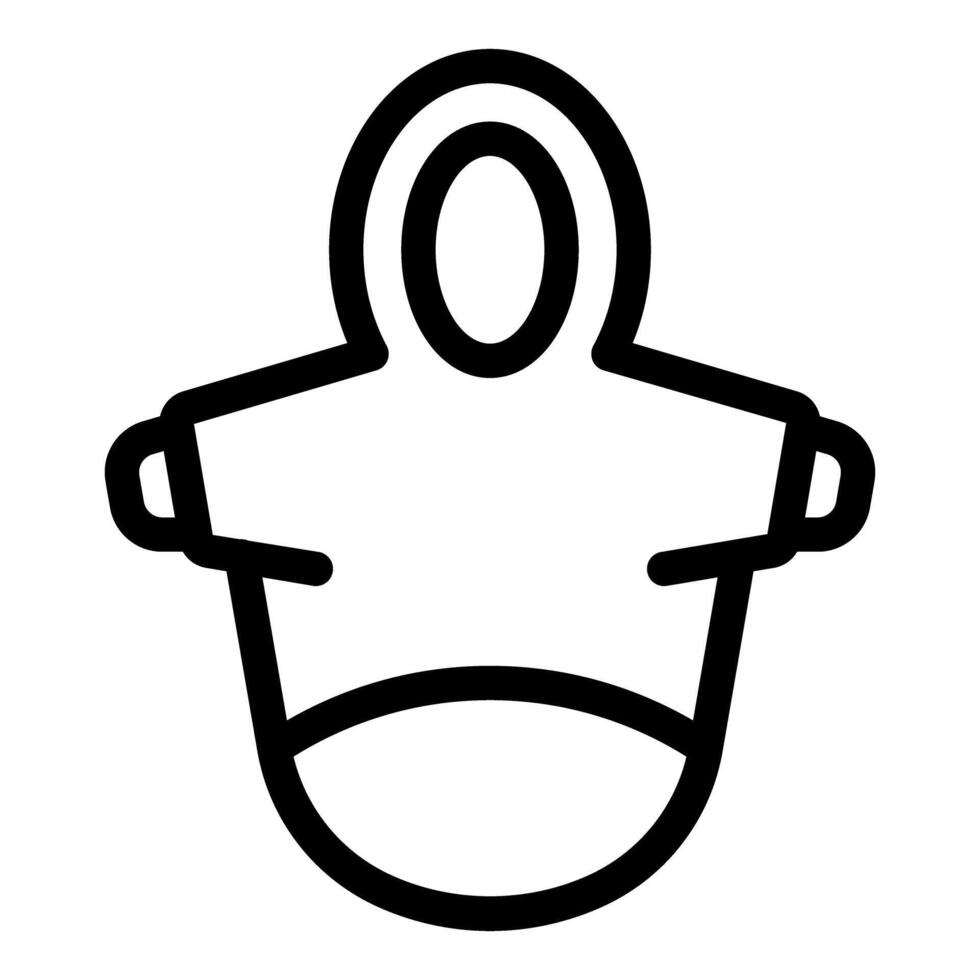 Simple lineart icon of a raincoat keeping someone dry vector