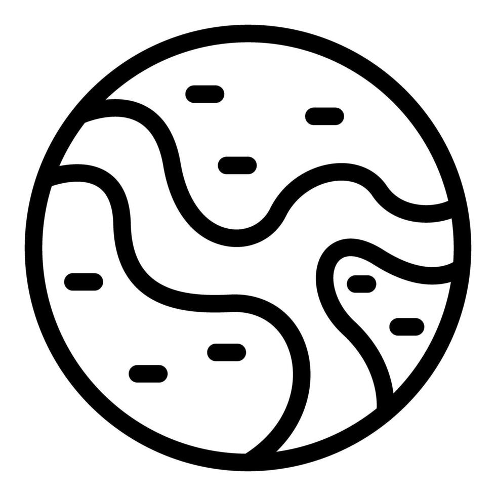Planet surface with craters is representing a far away galaxy vector