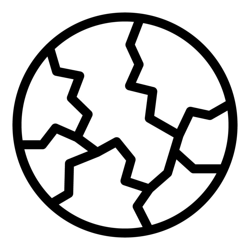 Illustration of a broken earth globe showing climate change and global warming vector