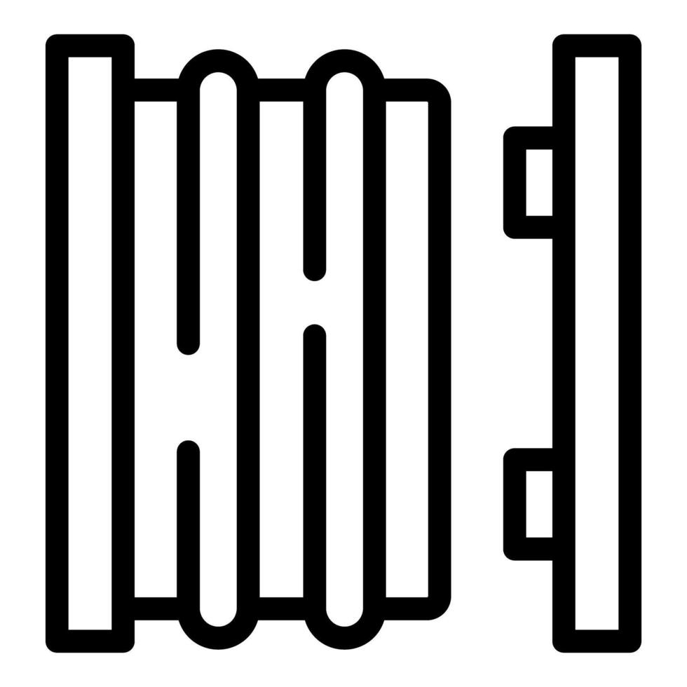 Water heating battery radiator being part of central heating system vector