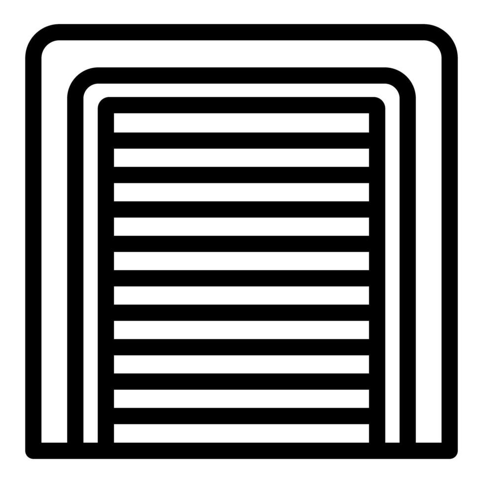 Simple garage door icon, suggesting opening or closing for security vector