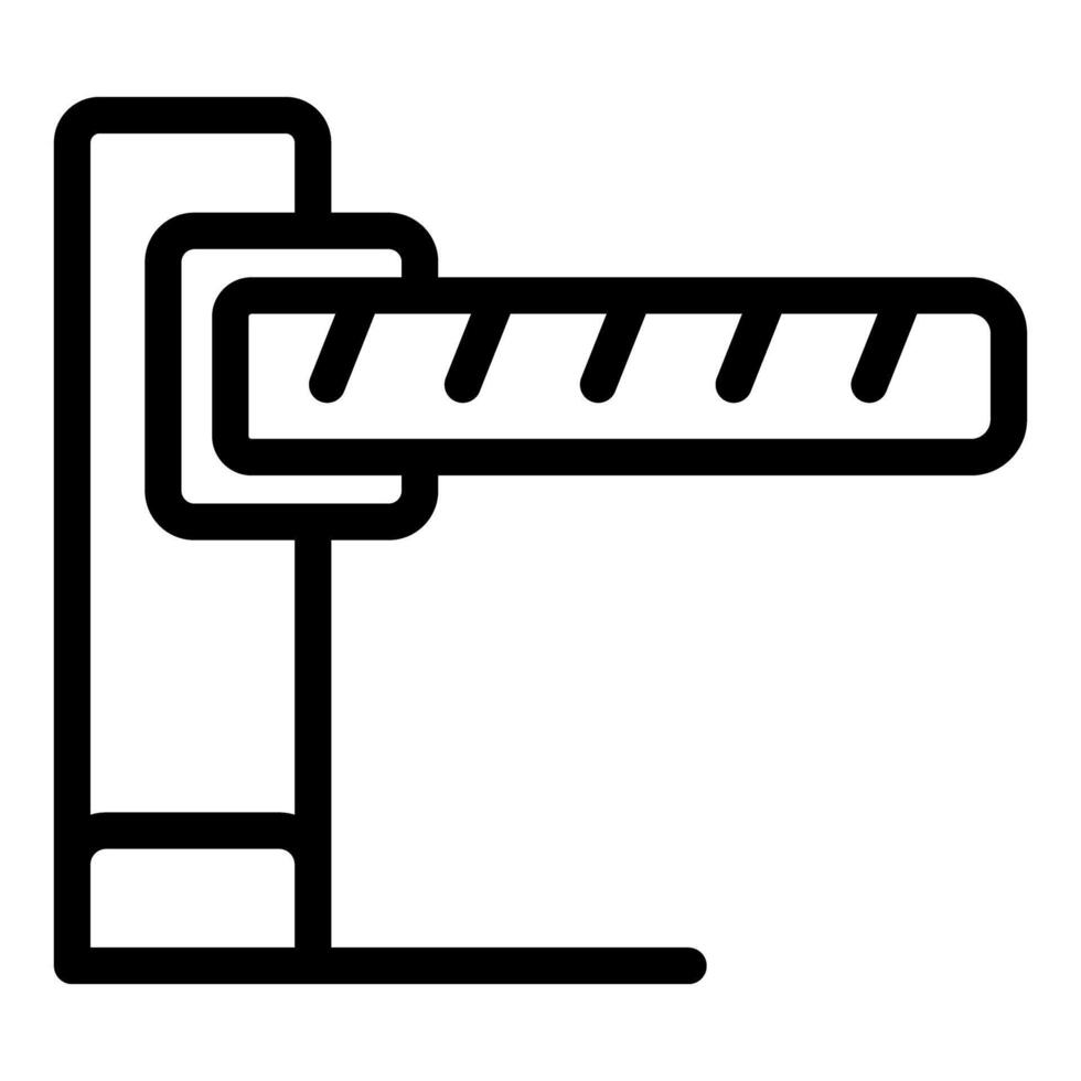 Simple black and white icon of a barrier gate closing down vector