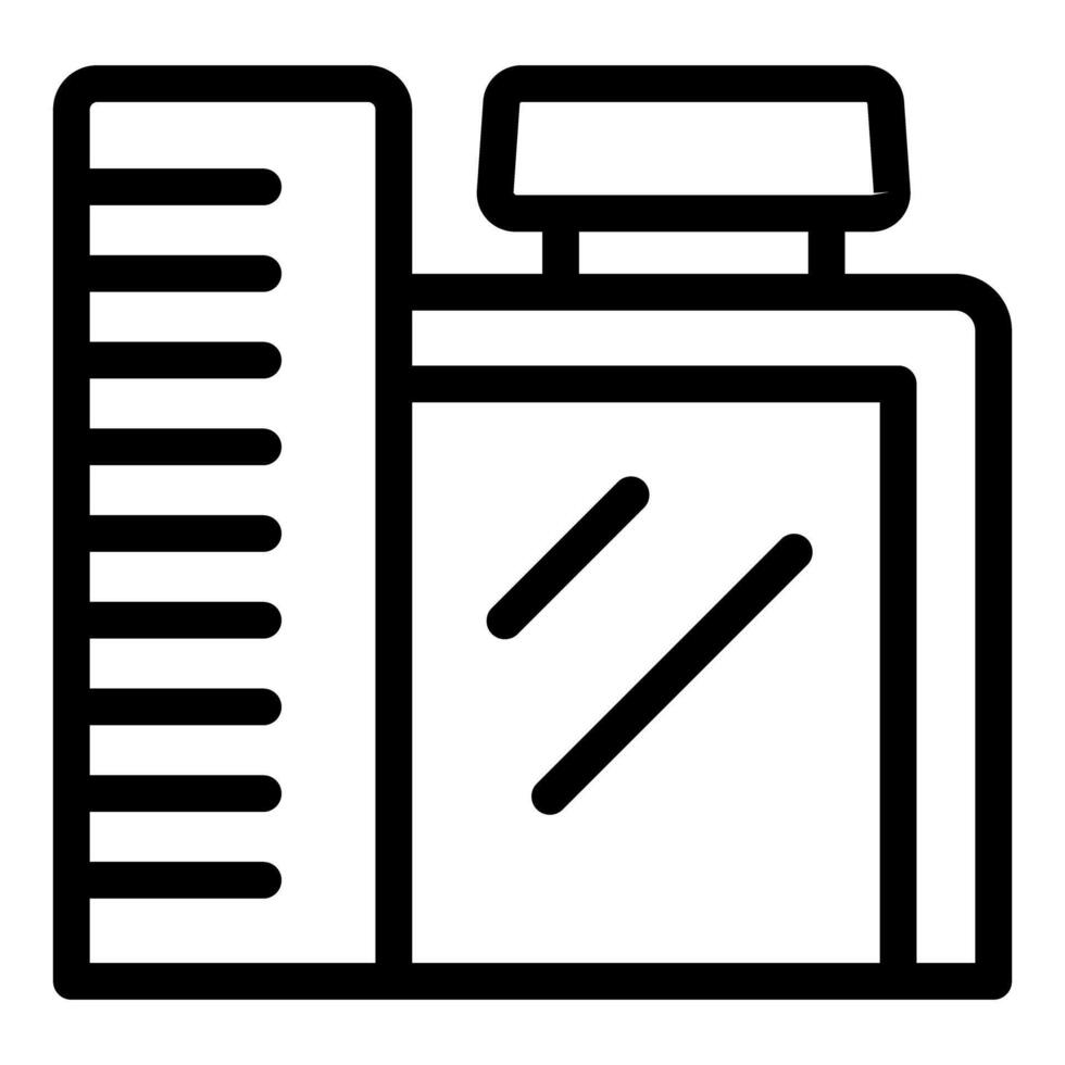 Public transport turnstile gate entrance access point line icon vector