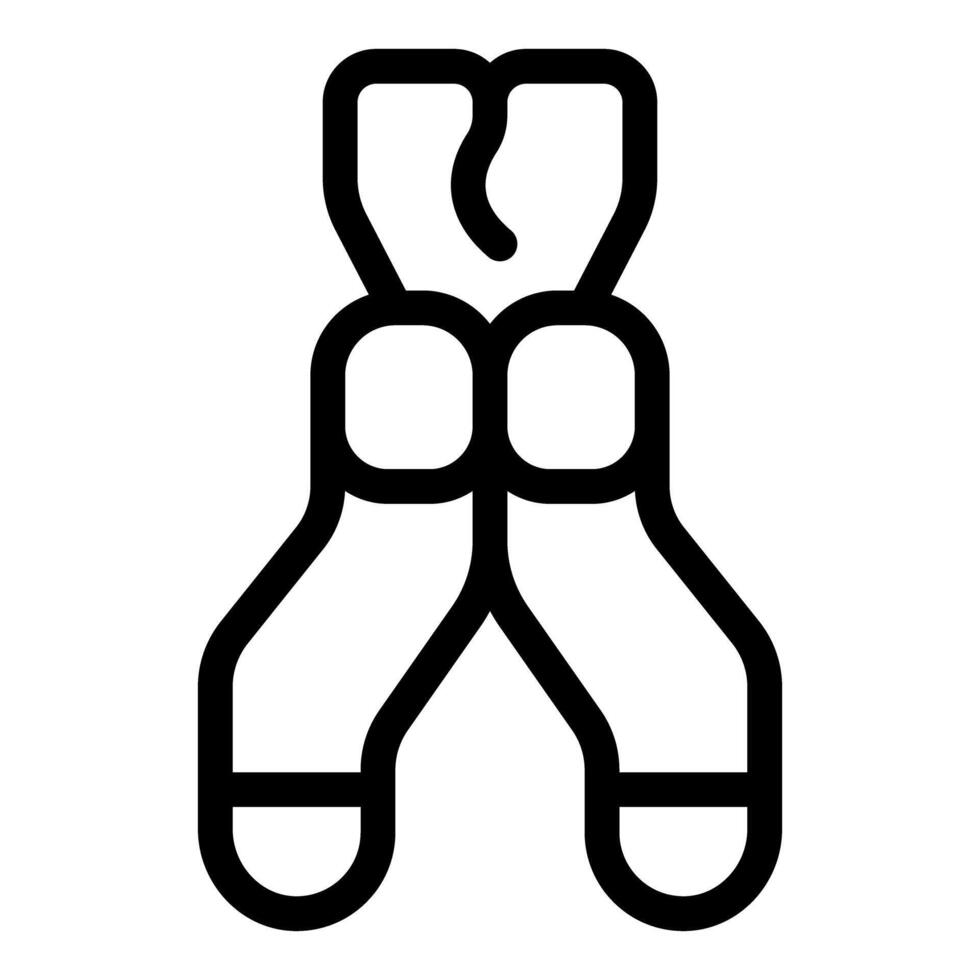 Pair of socks folded together holding each other warm icon vector