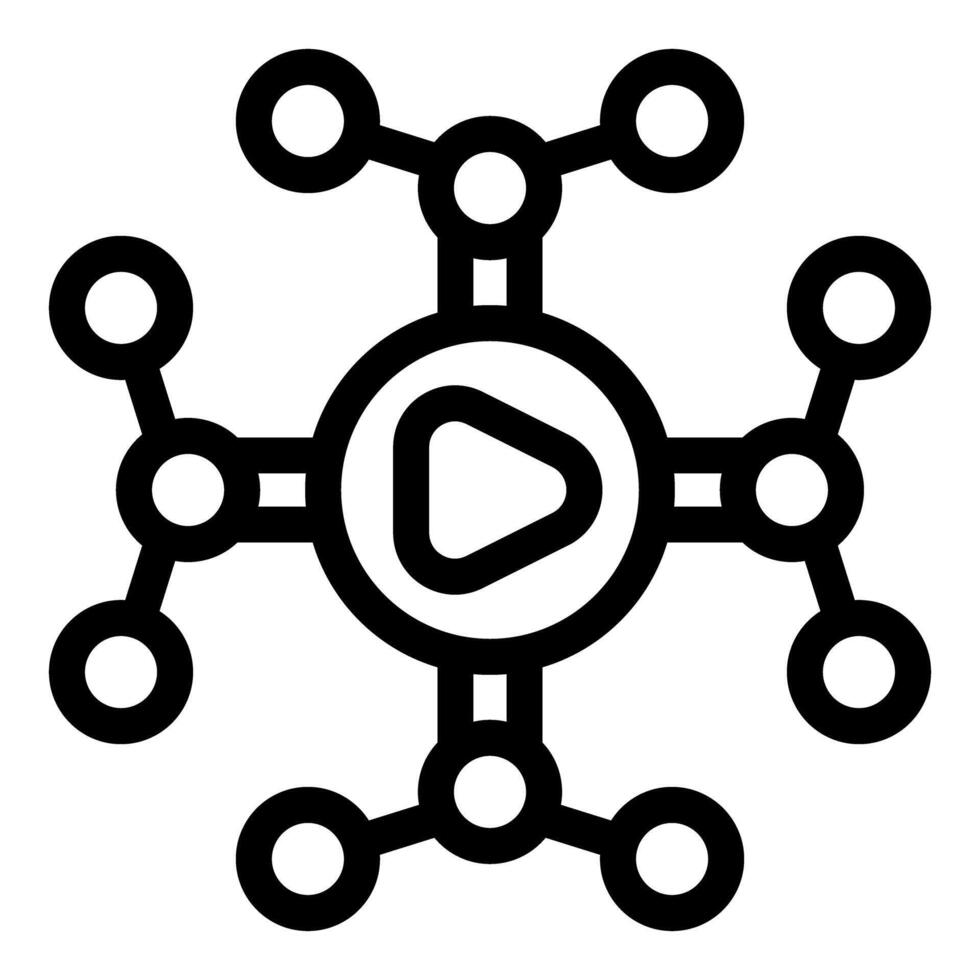 Icon depicting marketing campaign sharing concept with connected network vector