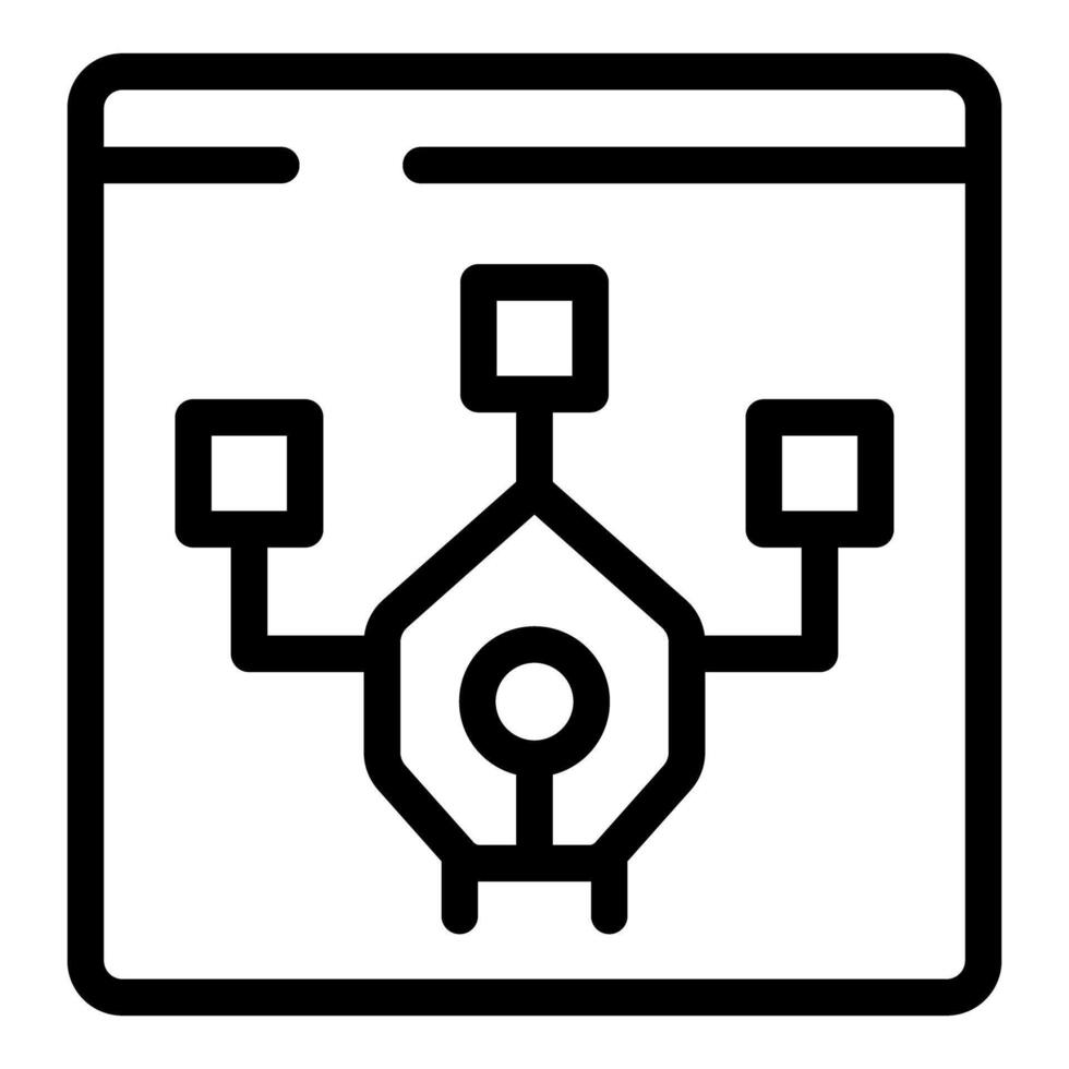 sitio web demostración datos análisis sistema con central cubo conectando Tres datos puntos vector