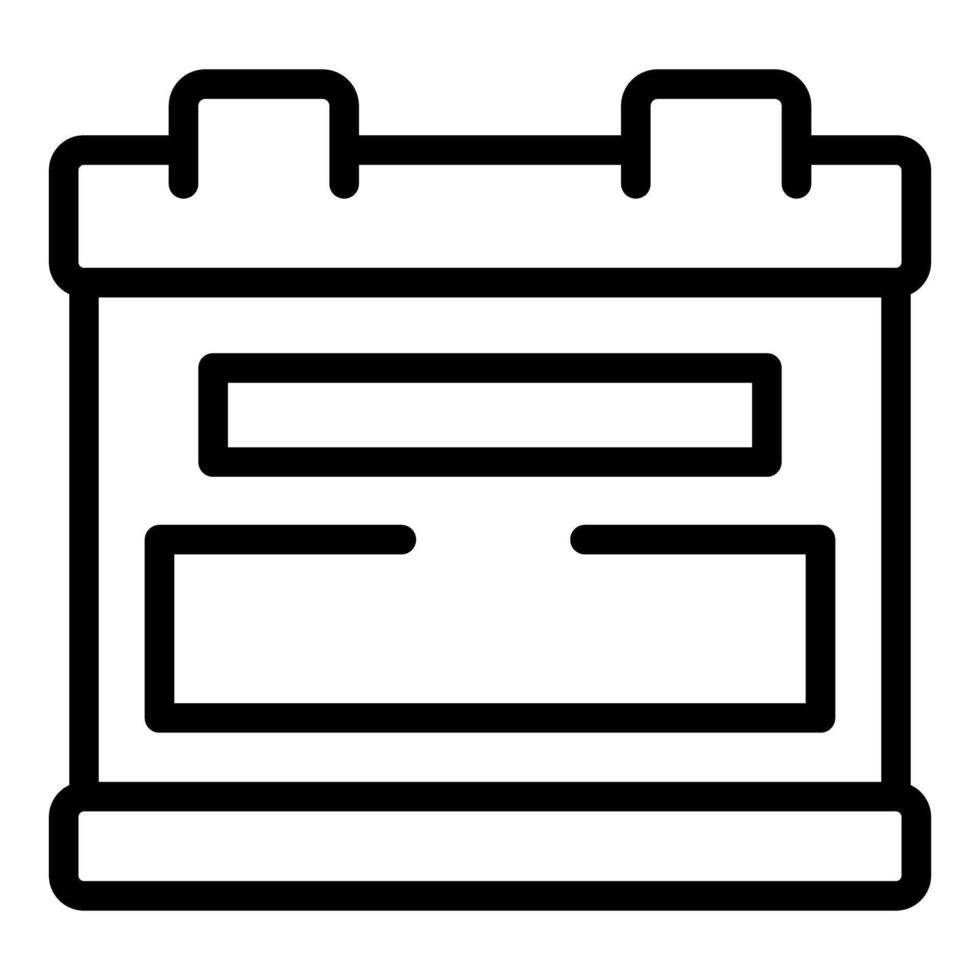Car battery icon representing power source for vehicles and electrical systems vector