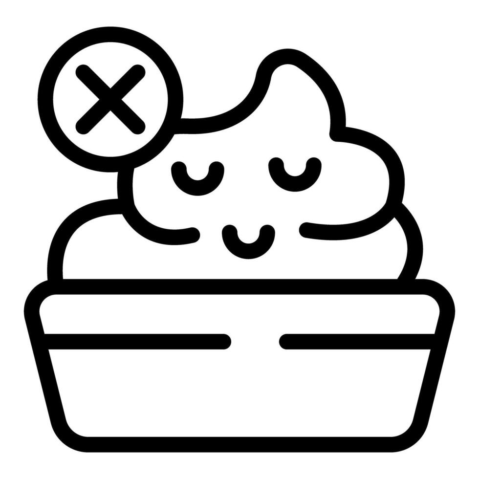 Cute character refusing moldy food in bowl representing food poisoning vector