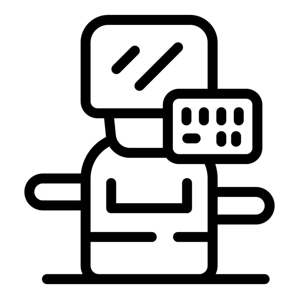 Modern printing machine using ink and paper for printing documents vector