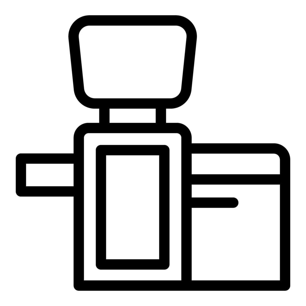 Simple line icon of a coffee machine, perfect for representing coffee making vector