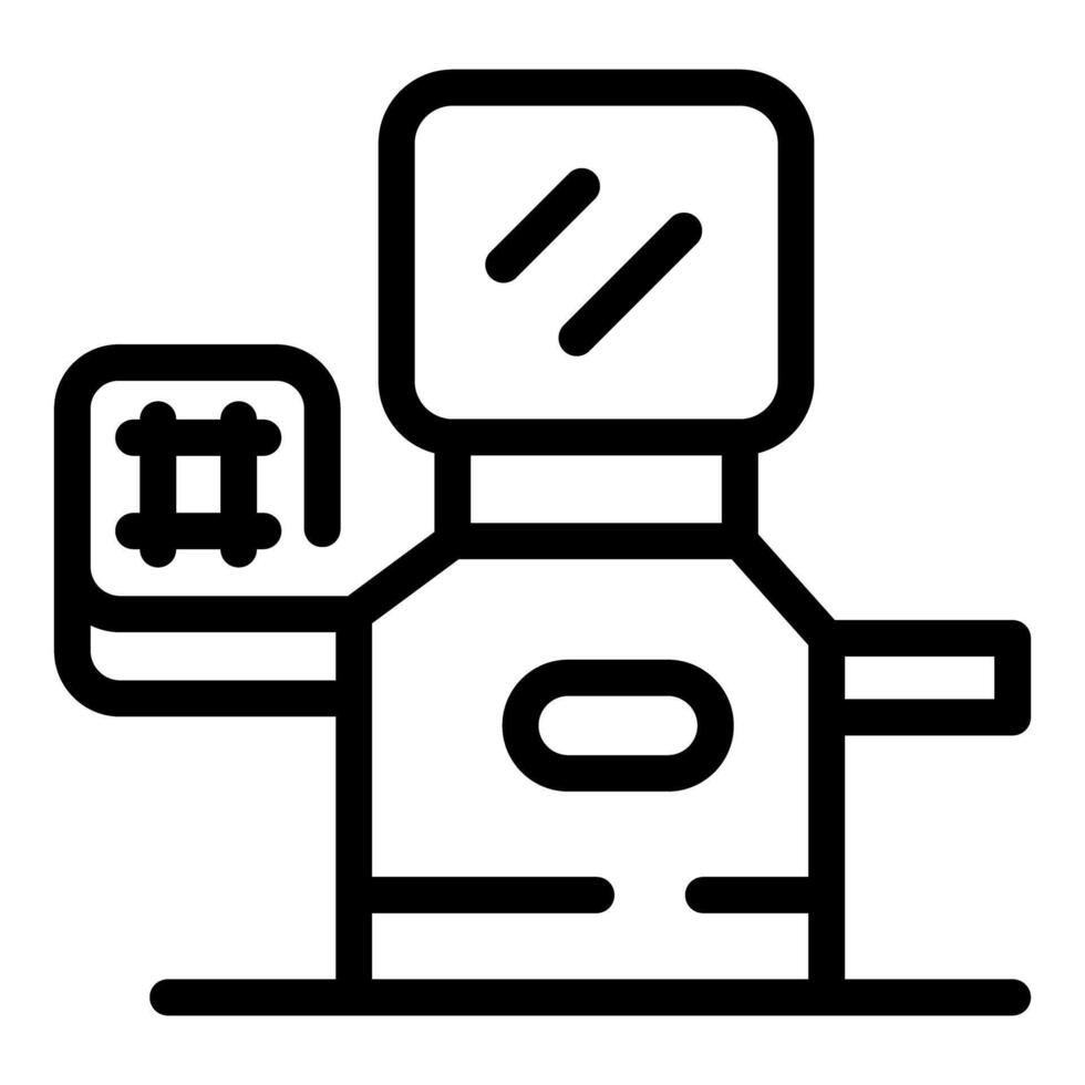 Coffee machine brewing a fresh cup of coffee using ground coffee beans icon vector