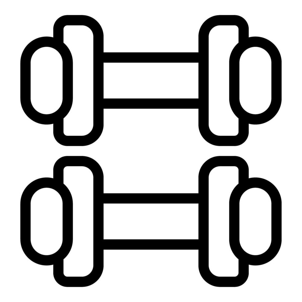 Pair of dumbbells icon representing healthy lifestyle and fitness training vector
