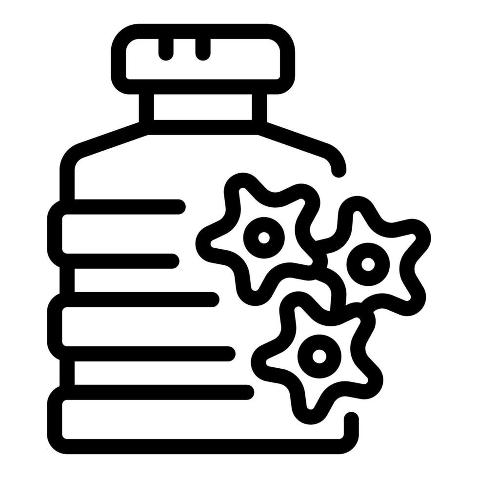 Big bottle of water delivering essential minerals with rotating gears depiction vector