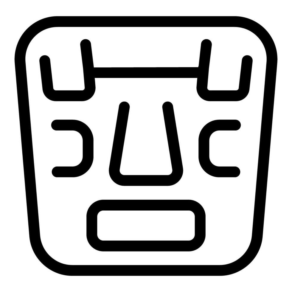 Digital bathroom scale displaying weight measuring device icon vector