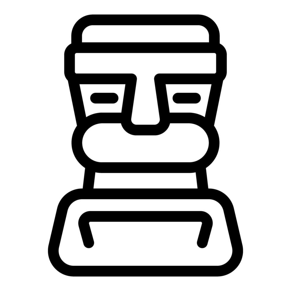 Ancient moai statue representing deified ancestors watching over easter island inhabitants vector