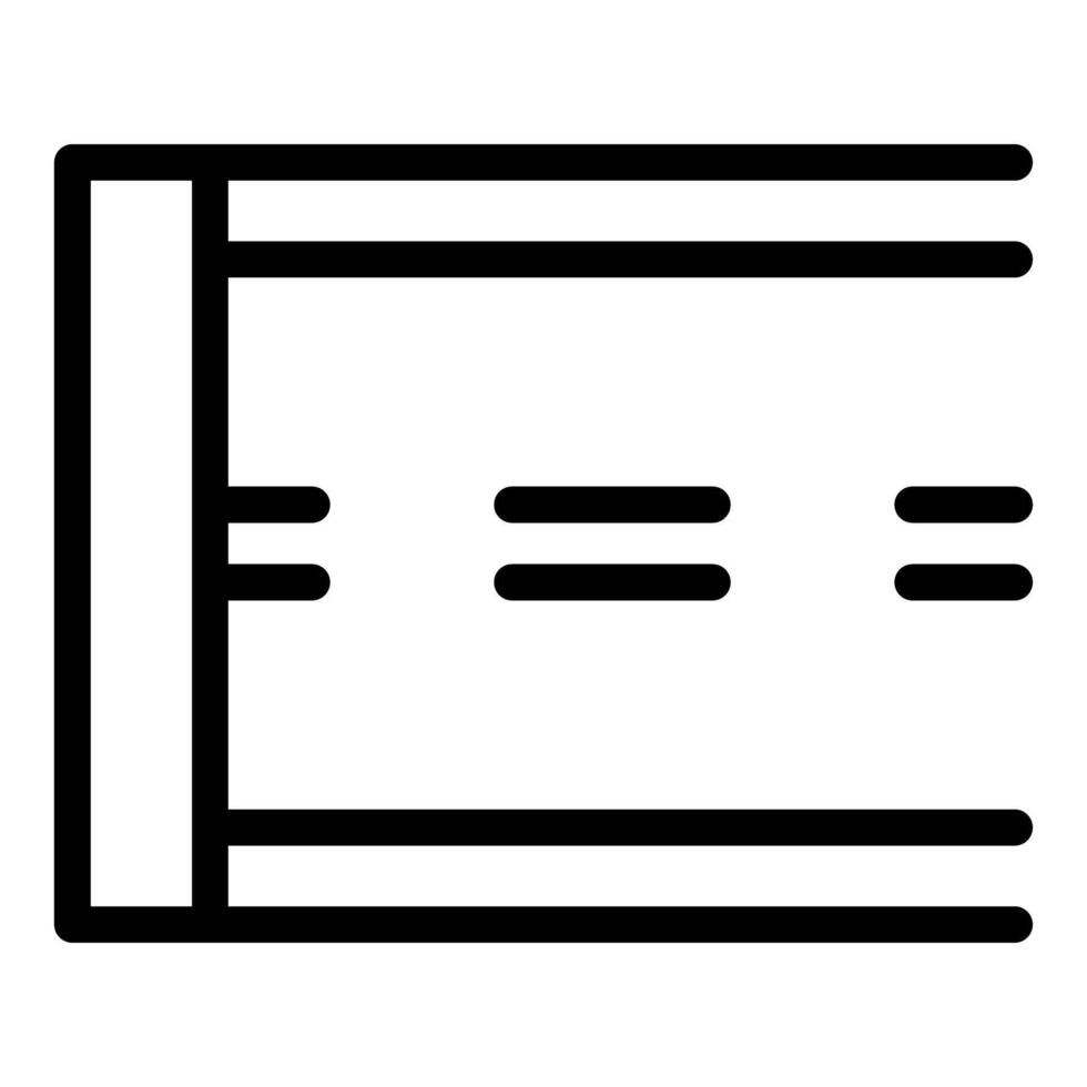 Black outline icon representing a server rack for data storage vector