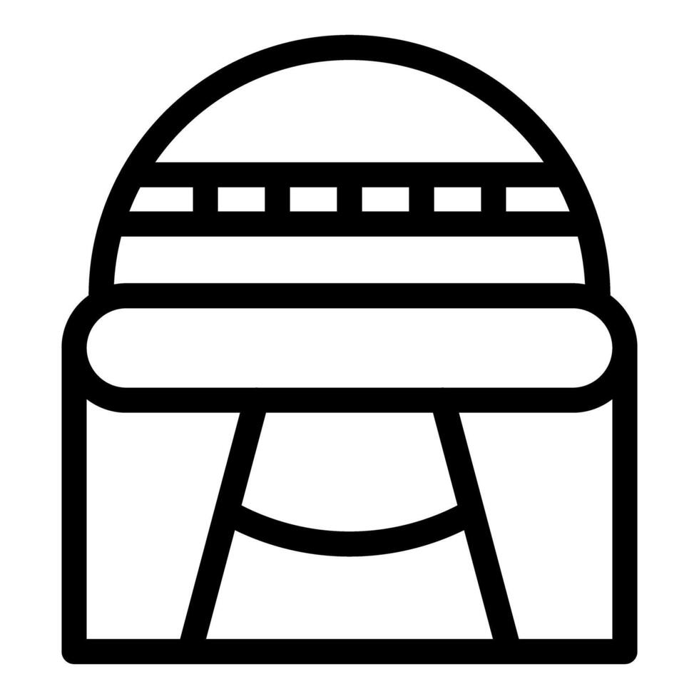 Observatory building exterior showing dome for space observation vector