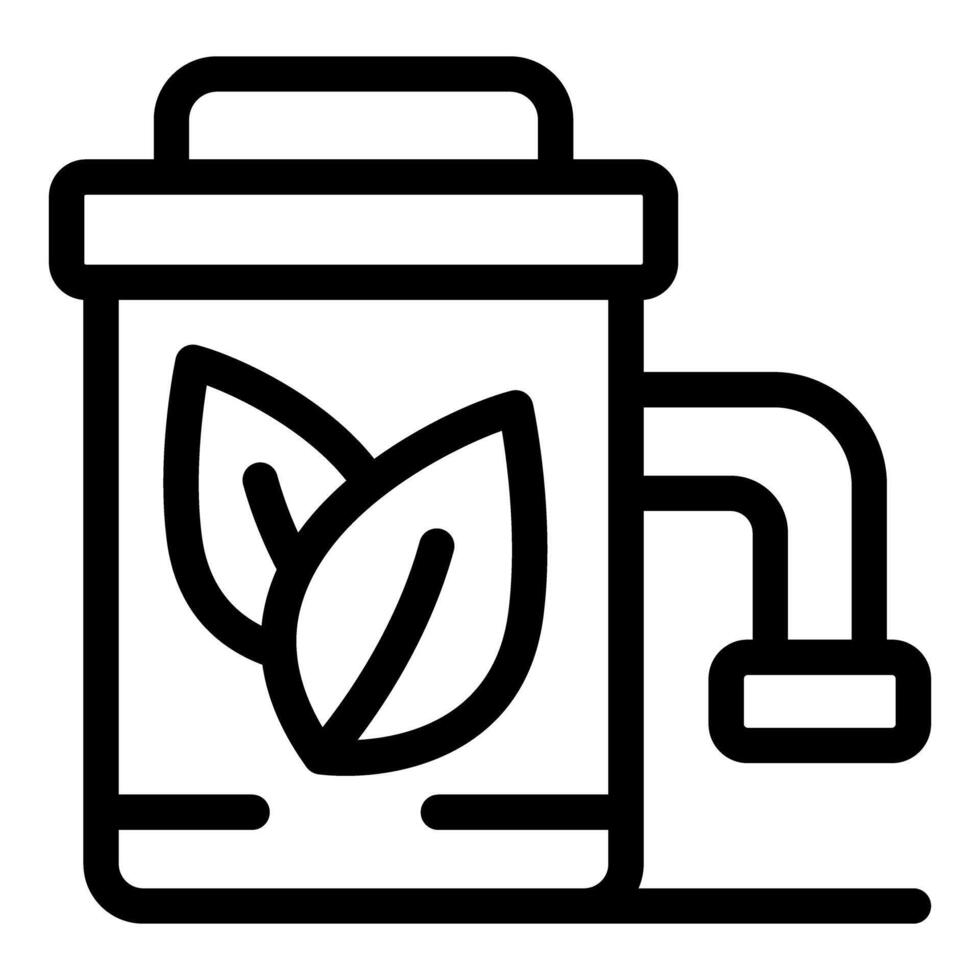 Eco container disposing organic waste for composting vector