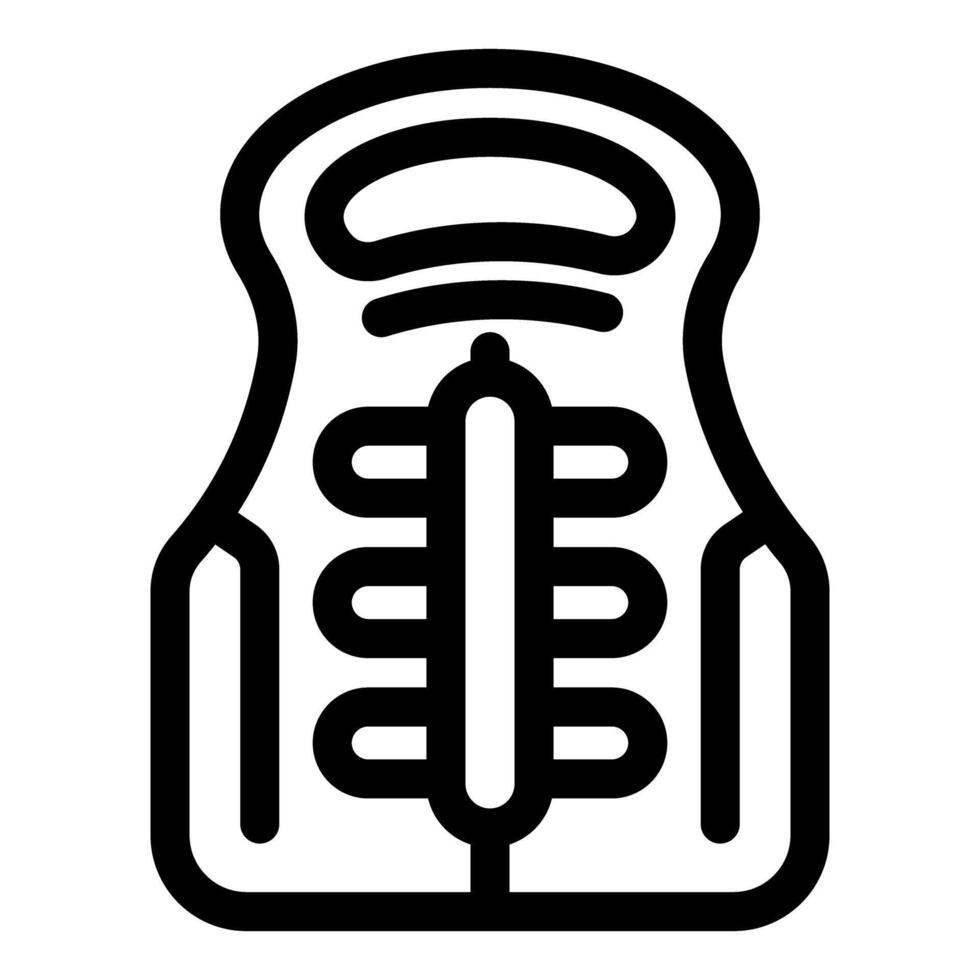 Life jacket icon depicting flotation device for water safety vector