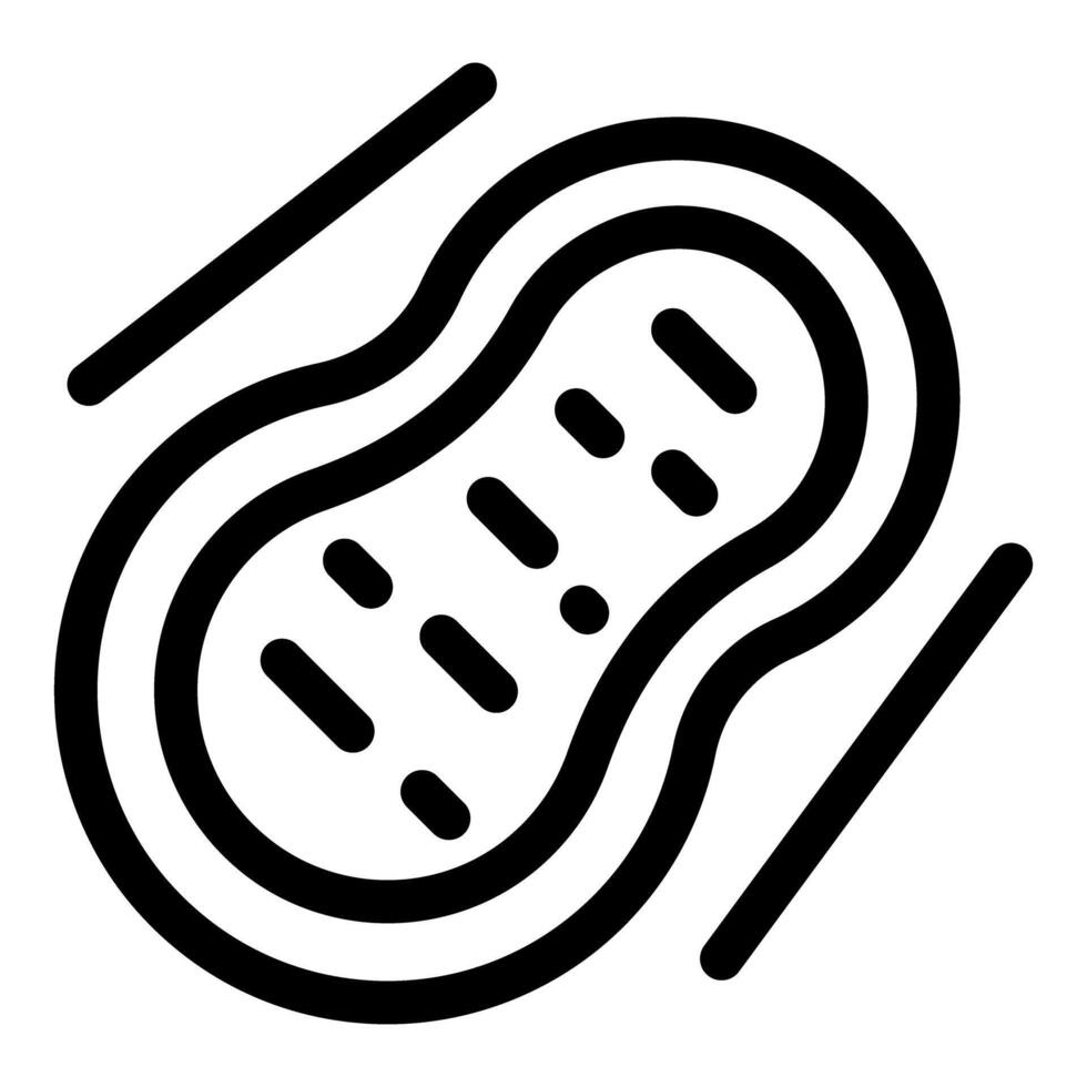 Swimming pool with cleaning robot working icon outline vector