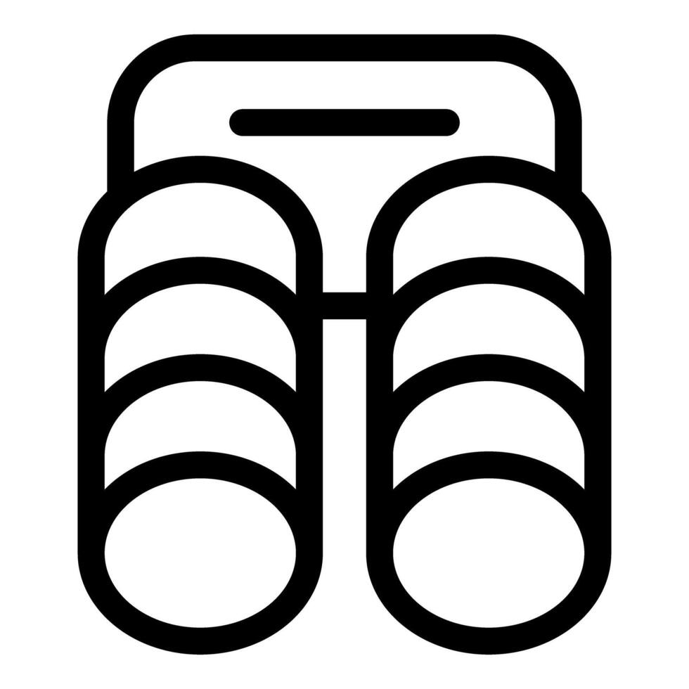 Binoculars icon representing birdwatching and observation vector