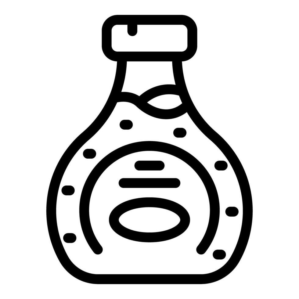 Bottle of maple syrup for breakfast pancakes icon vector