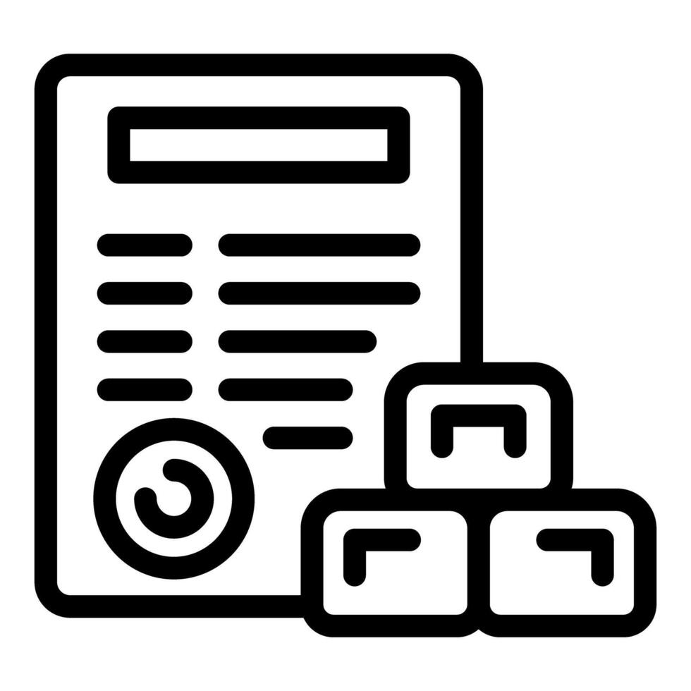 Signed legal document for sending parcels with a guarantee of fast transportation vector