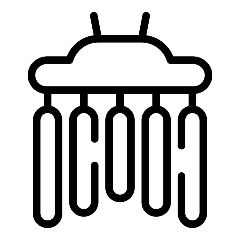 Sausage production line icon representing meat factory processing vector
