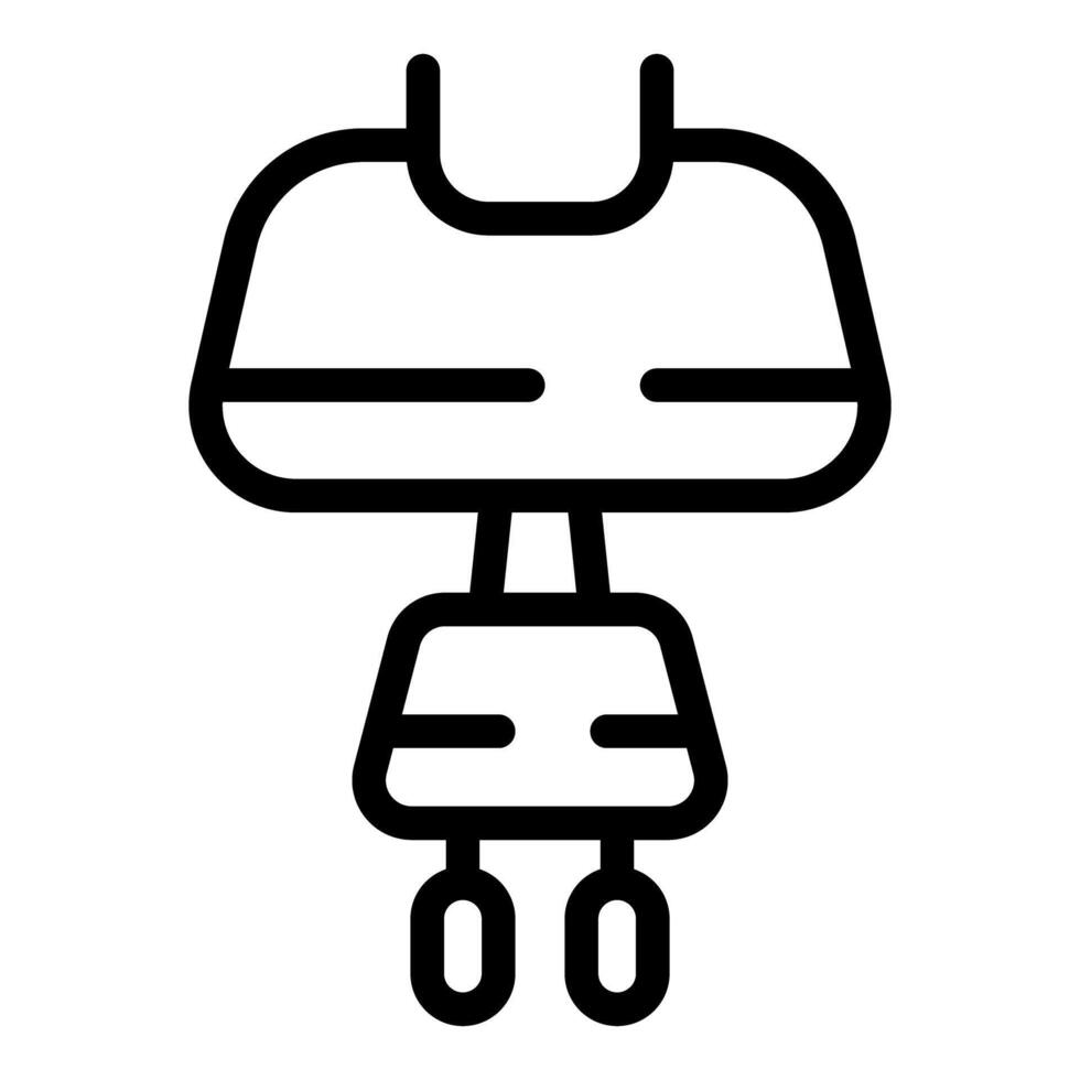 Cable car gondola hanging from cable transporting people uphill vector