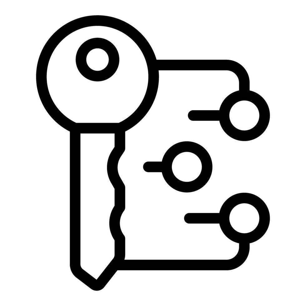 Key unlocking padlock representing digital access and security solutions vector