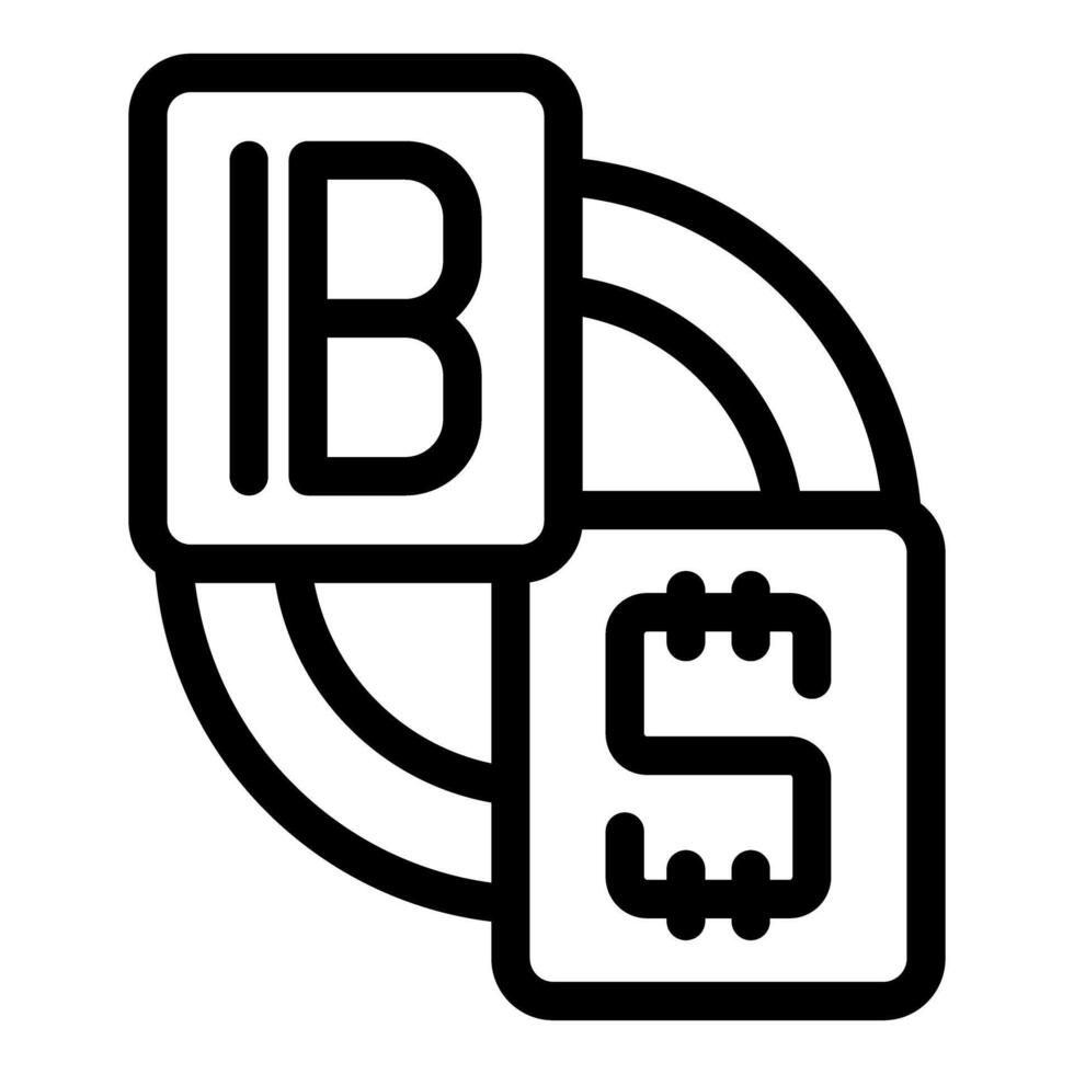 Buy and sell cryptocurrency icon representing bitcoin exchange trading vector