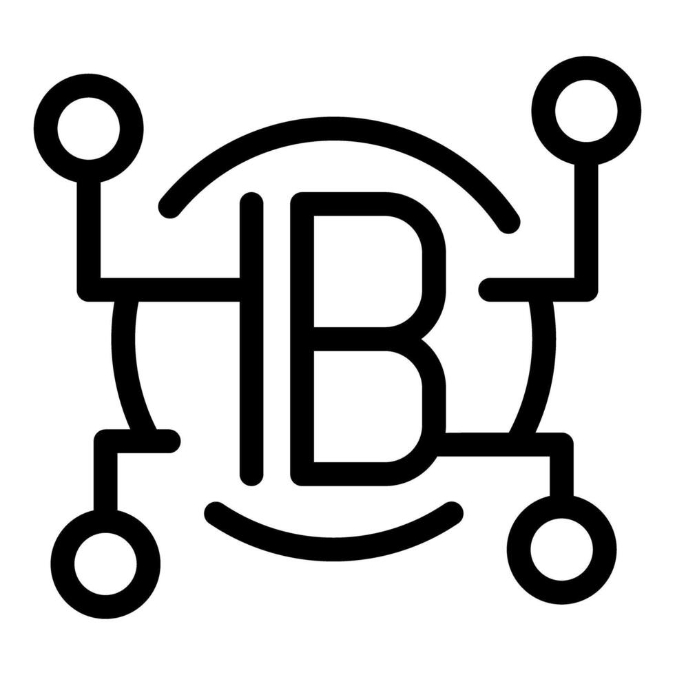 Bitcoin network connecting digital currency in global financial system vector