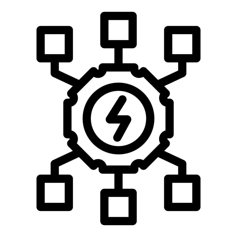 Energy management system connecting devices for efficient power distribution vector
