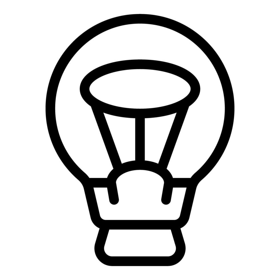 Light bulb icon representing innovation, creativity, and ideas vector