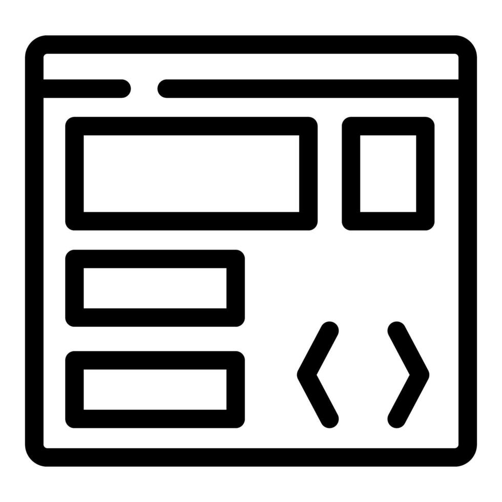 Web template showing placeholder boxes and navigation arrows vector