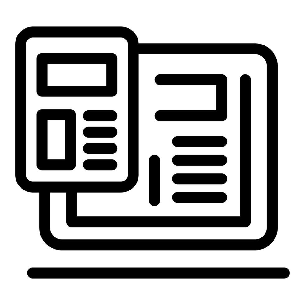 Online survey taking place on digital tablet computer vector