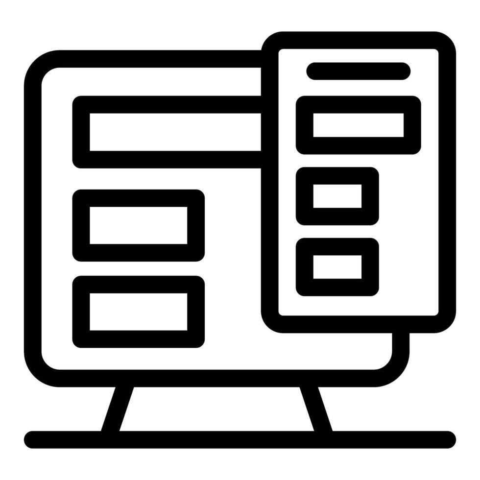 Software developer is programming a web page using computer app vector