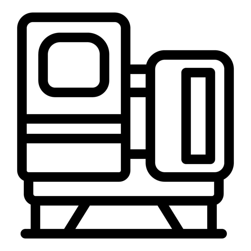 Diesel generator providing emergency power supply during blackout vector