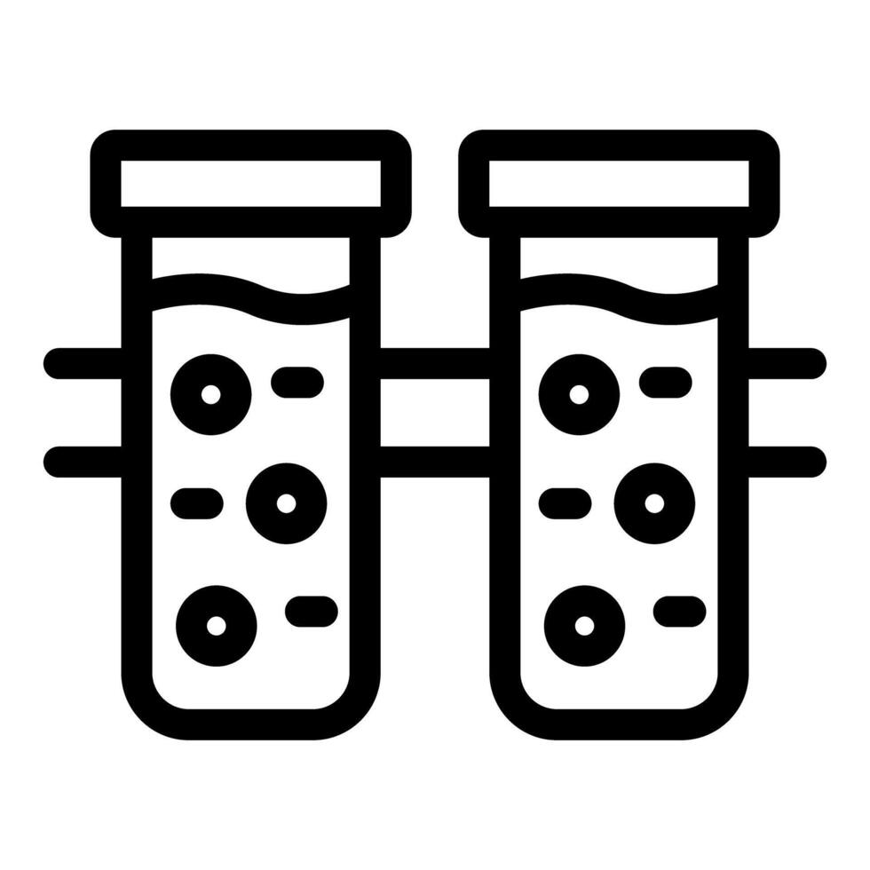 Laboratory equipment performing chemical analysis with test tubes vector