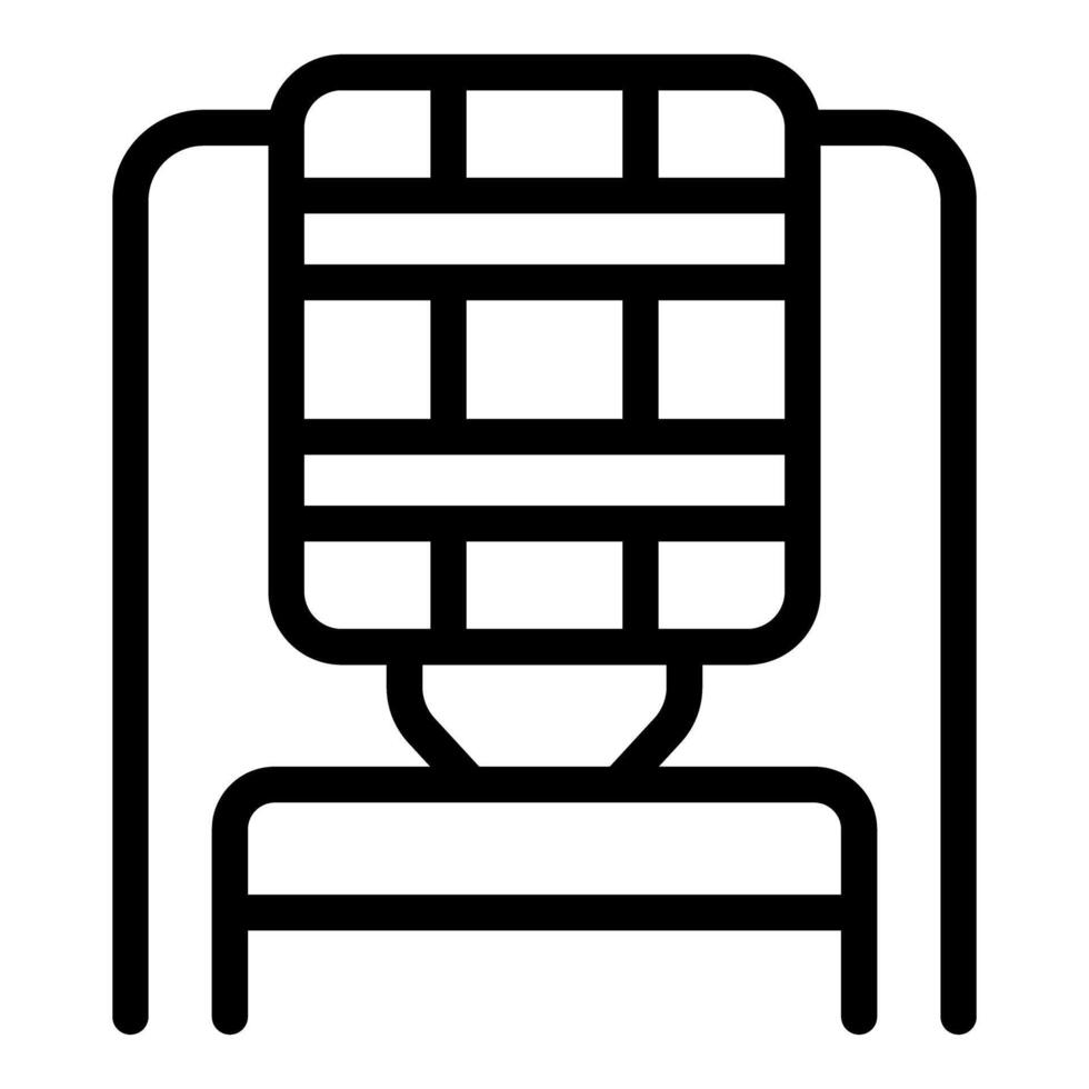 Baby swinging cradle icon representing childhood and parenting vector