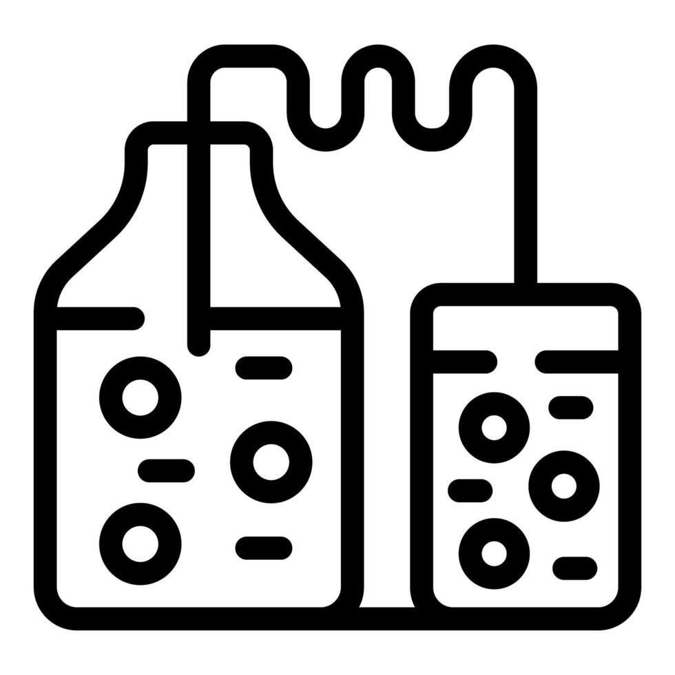 Laboratory equipment with liquid being transferred for scientific experiment vector