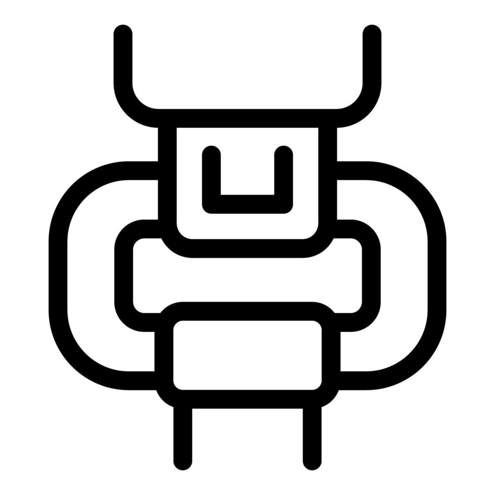 Viking warrior character wearing helmet with horns and holding two axes for protection and combat vector