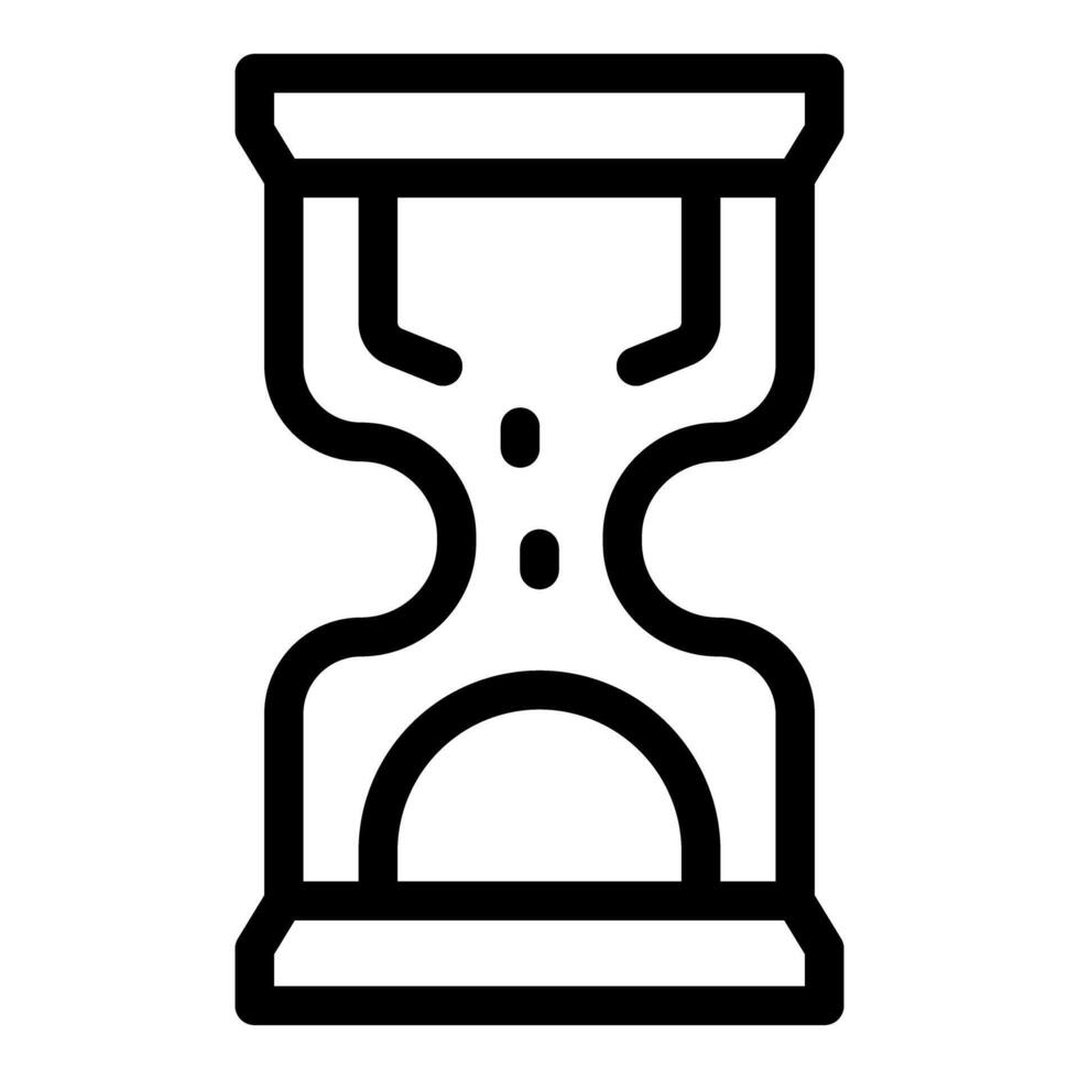Classic hourglass measuring time passing by with falling sand vector