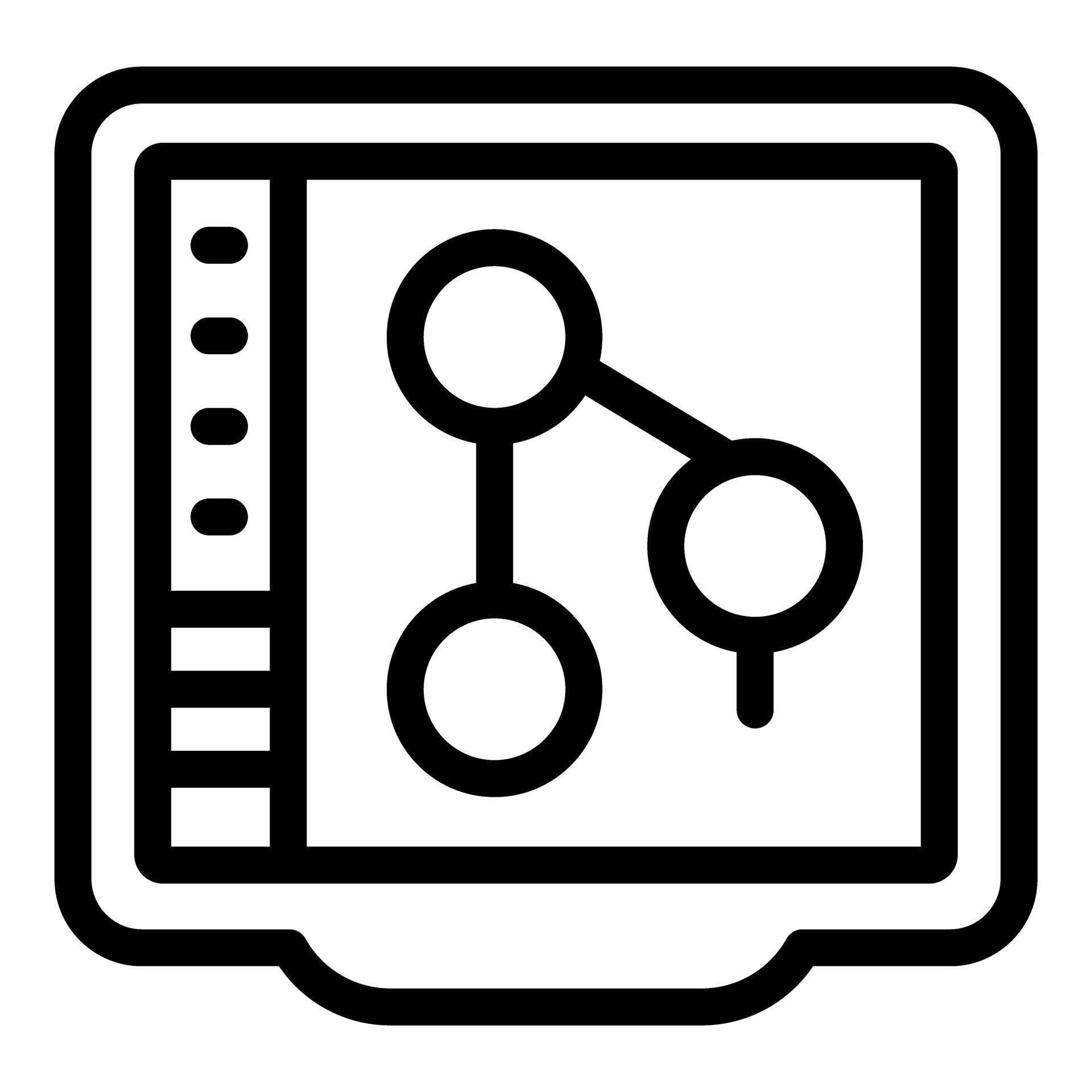 Software developer creating application with user interface and data ...