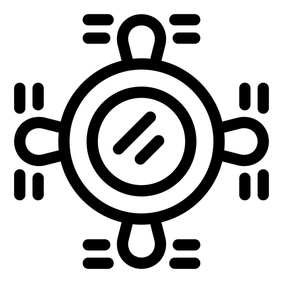 Smart home control panel icon with lights displaying current status vector
