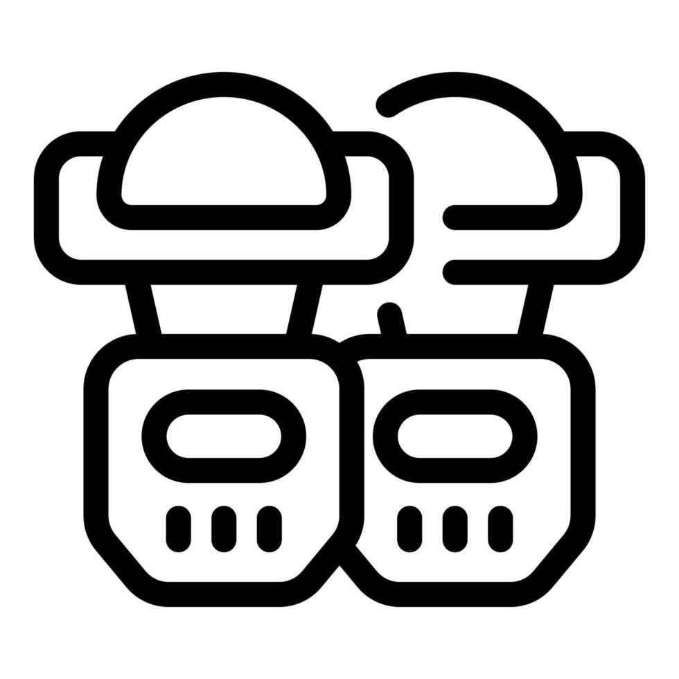 Professional studio flash units with external battery packs icon vector