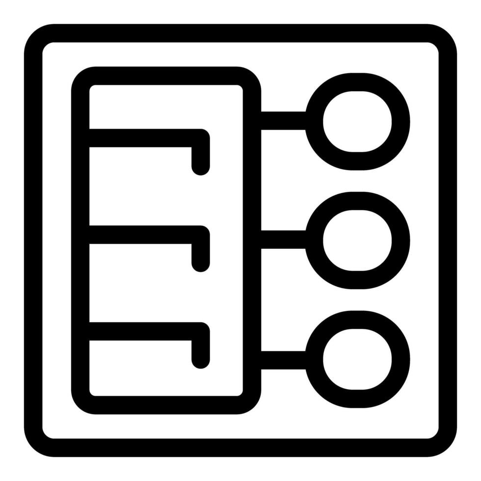 Network hub connecting devices with cables icon vector