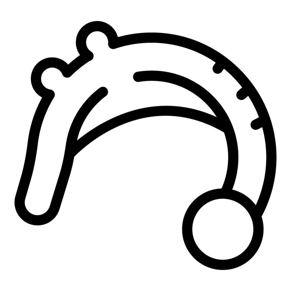 Boomerang weapon flying showing speed and movement with motion lines vector
